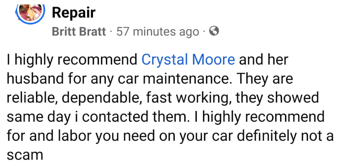 A customer review of KTD Auto Mobile Mechanic.