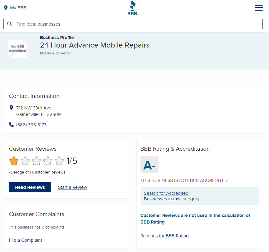 Screenshots of negative feedback tied to Kyle Johnson's aliases.